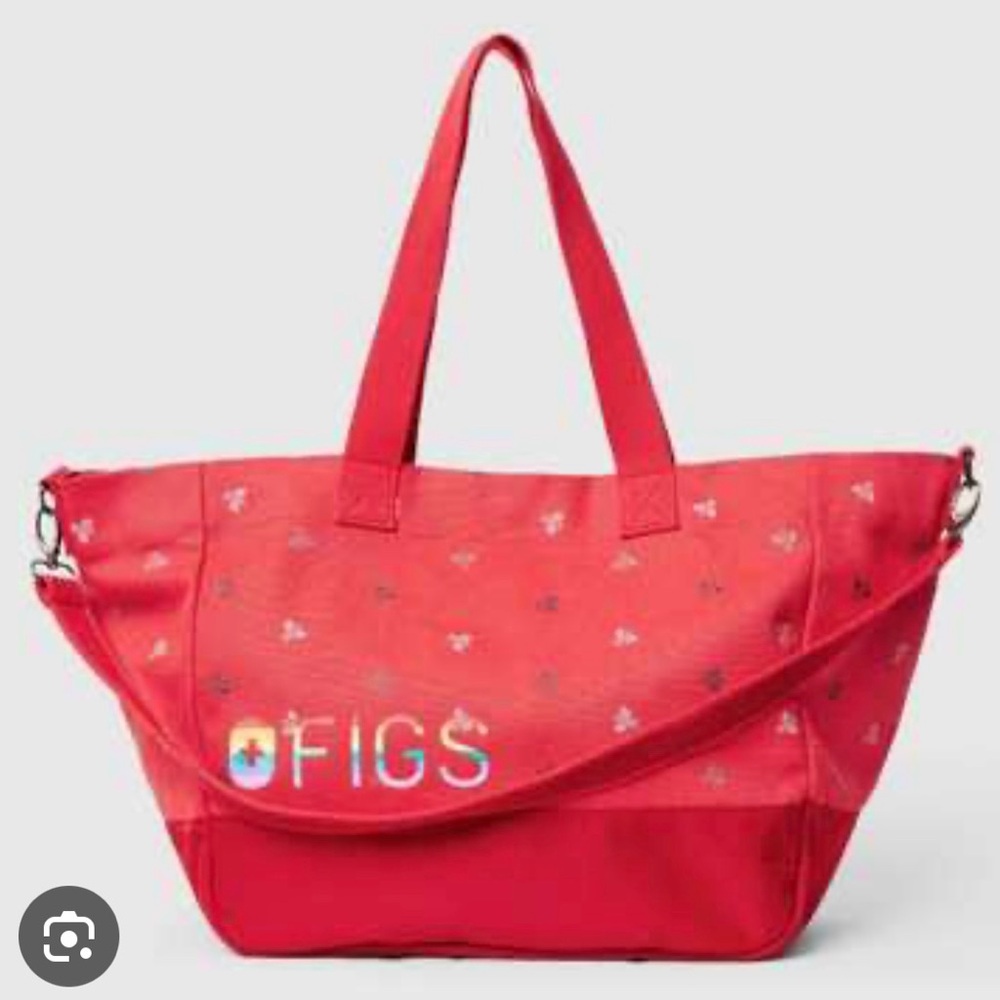 BRAND NEW "FIGS" Vibrant Red Tote Bag